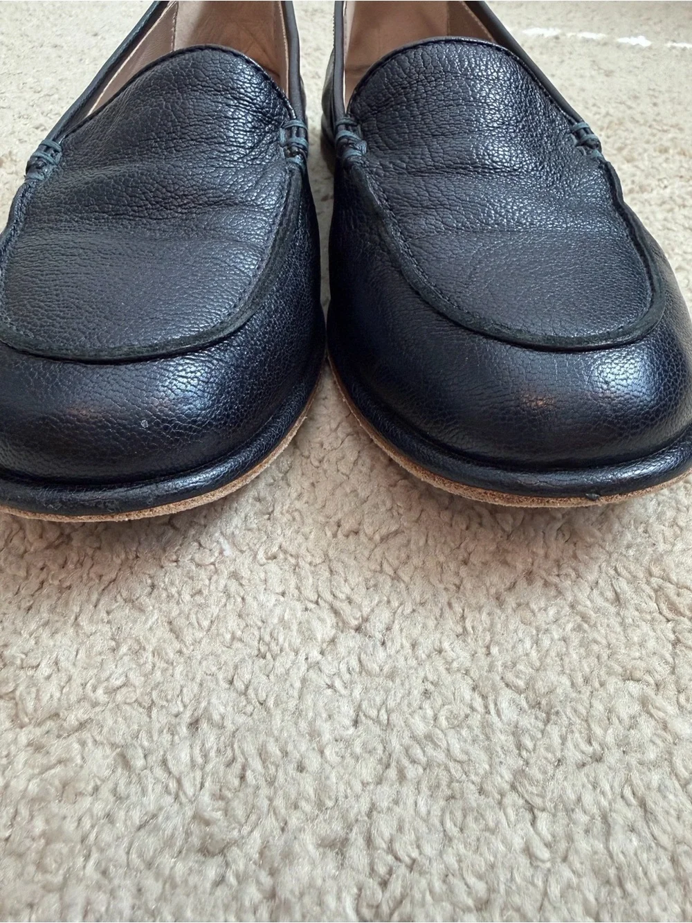 AGL Attilio Giusti Leombruni Women’s Navy Leather Loafer Flats Slip On Size 7.5